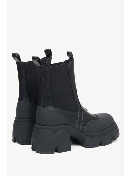 Estro Estro Μποτάκια με λάστιχο ER00115901 Μαύρο