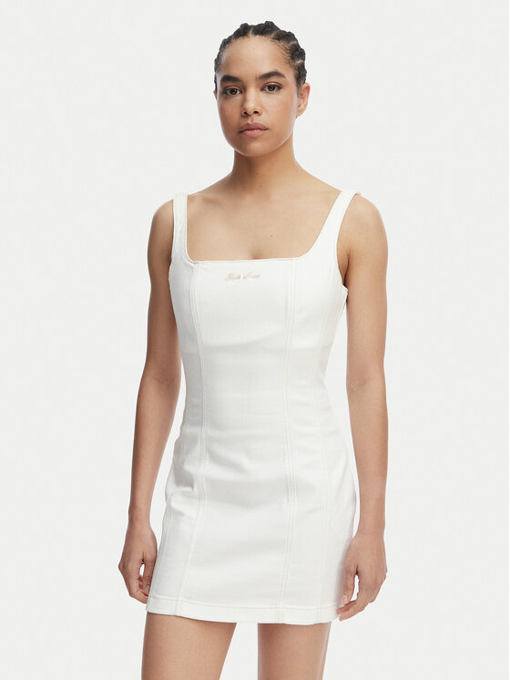Guess Jeans Rochie de blugi W6GK00 D7871 Écru Regular Fit