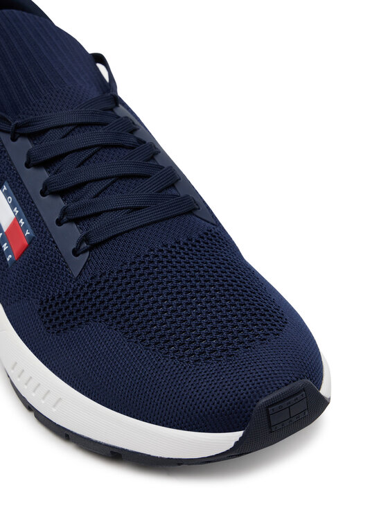 Tommy Jeans Tommy Jeans Sneakersy Runner Kntitted EM0EM01555 Granatowy