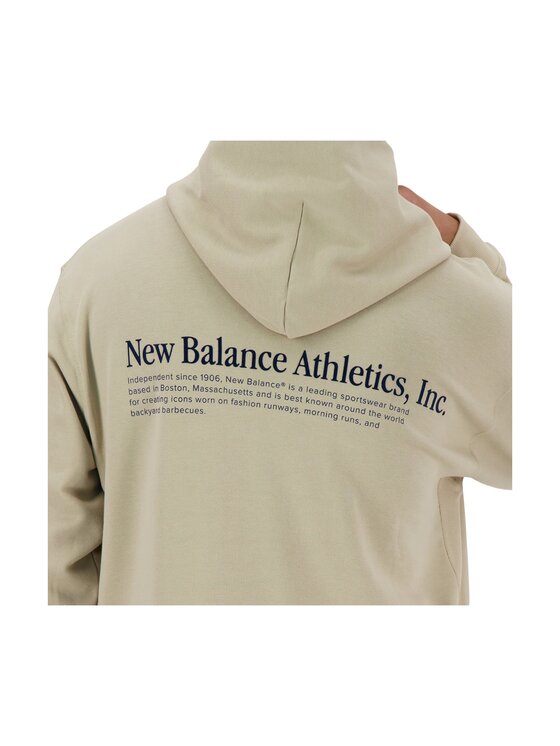 New Balance New Balance Bluza mt41539-beige Beżowy Regular Fit