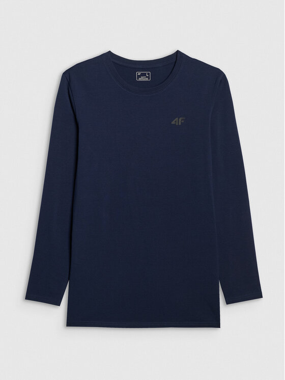 4F 4F Longsleeve NOS Granatowy Slim Fit