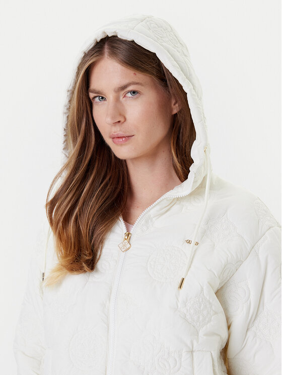 Guess Guess Демісезонна куртка V5YL03 WHEB2 Écru Regular Fit