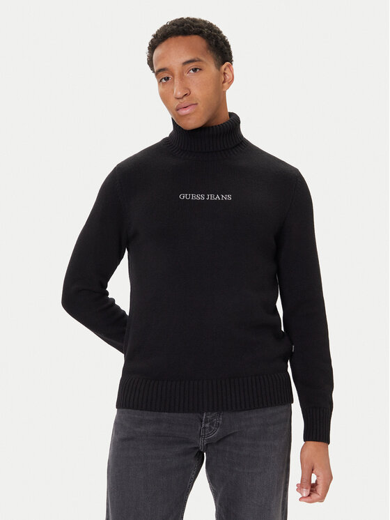 Guess Jeans Guess Jeans Rollkragenpullover M5BR58 Z0561 Schwarz Regular Fit