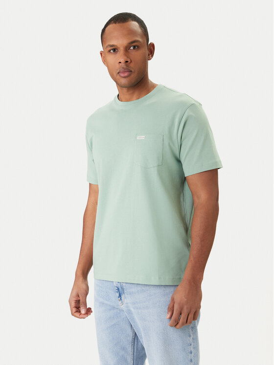 Guess Jeans Tričko M5RI74 K8FQ4 Zelená Regular Fit