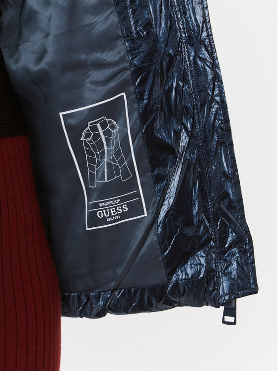 Guess Guess Pūkinė striukė W3BL25 WFR90 Tamsiai mėlyna Regular Fit