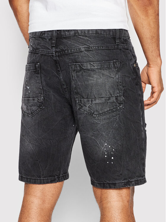 Brave Soul Brave Soul Farmer rövidnadrág MSRT-OREGON Fekete Skinny Fit