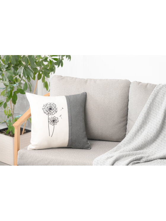 Doram design Doram design Poduszka dekoracyjna Poduszka dekoracyjna Dmuchawiec Antracyt 45 x 45 cm Szary