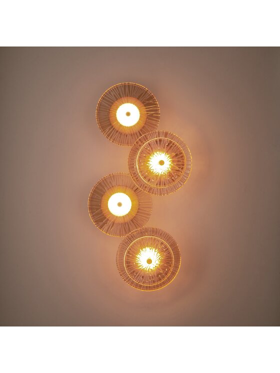 MIAhome MIAhome Lampa ścienna LUXIO-4 LED bursztynowa 32 cm Złoty