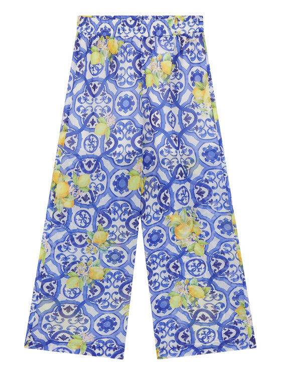 Guess Guess Pantaloni din material J6GB01 WA2T0 Albastru Relaxed Fit