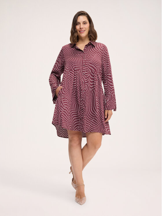 Fiorella Rubino Fiorella Rubino Vestito da giorno 7085T001880N0Z6 Bordeaux A-Line Fit