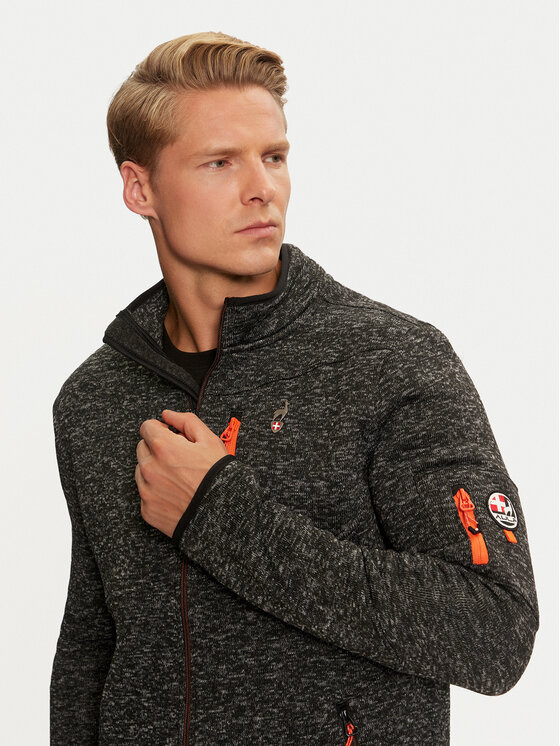 Aulp Aulp Tehnička majica dugih rukava Navoy Crna Regular Fit