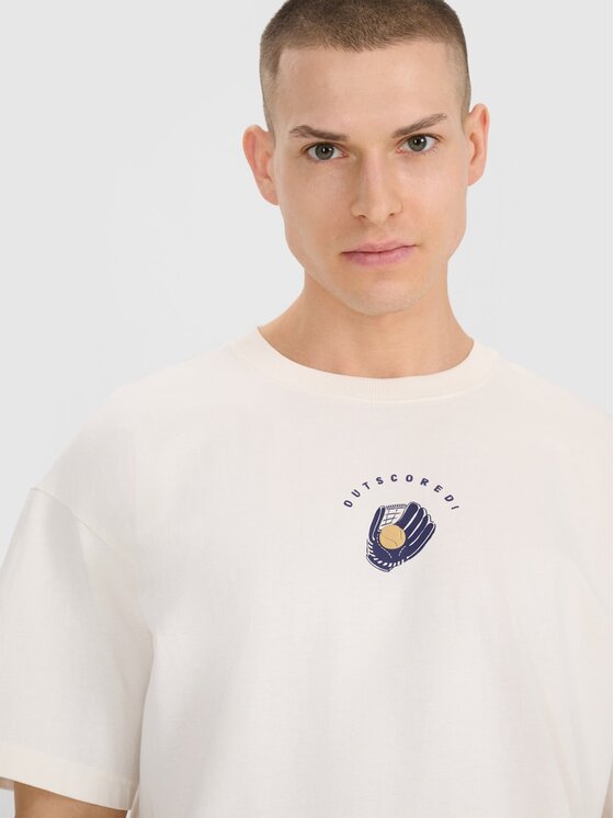 4F 4F T-shirt 4FRSS25TTSHM2981-11S Bianco Oversize