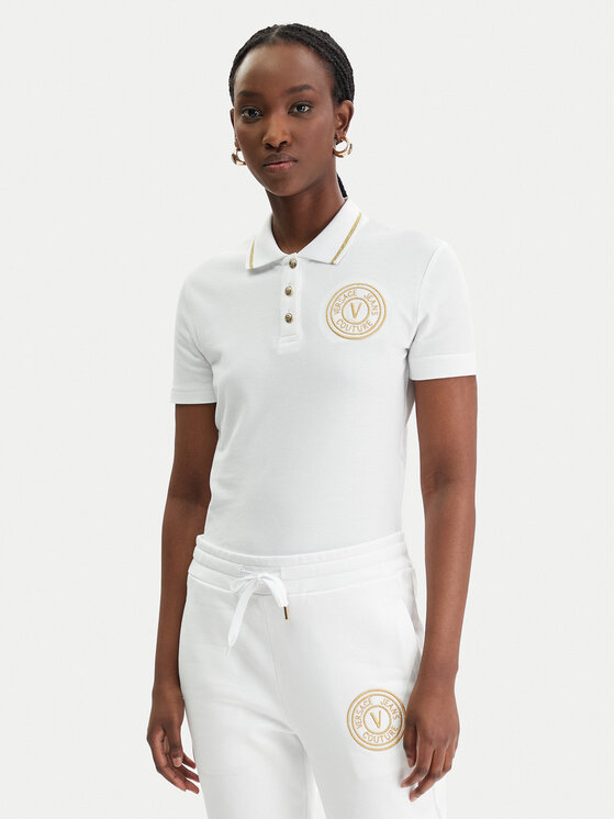 Versace Jeans Couture Versace Jeans Couture Polo särk 80HAGT02 CJ01T Valge Regular Fit