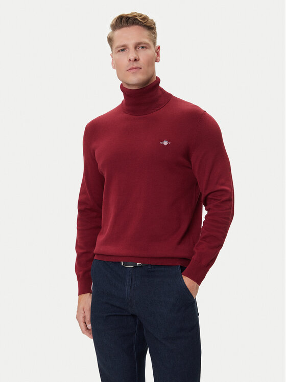 Gant Gant Rollkragenpullover 8030563 Dunkelrot Regular Fit
