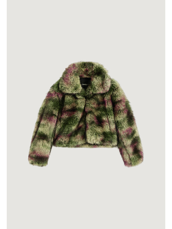 Desigual Desigual Pelliccia FAKE FUR_CAMOMILLE_LA Verde Mom Fit