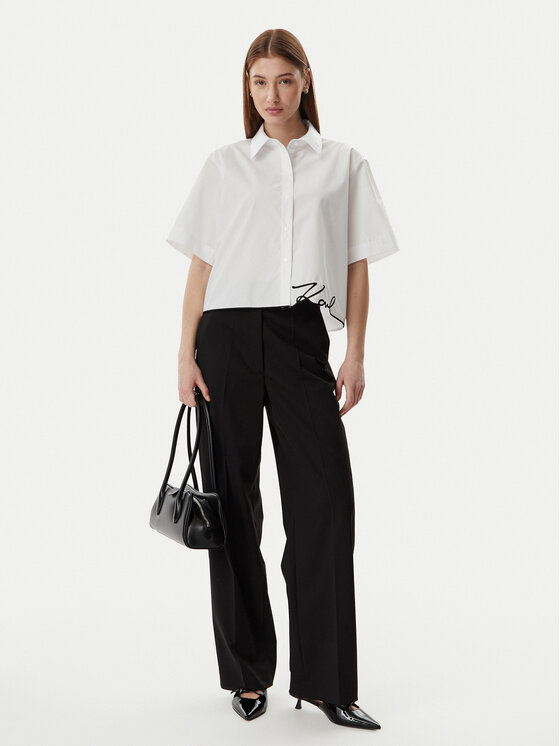 KARL LAGERFELD KARL LAGERFELD Krekls B2W11017 Balts Loose Fit