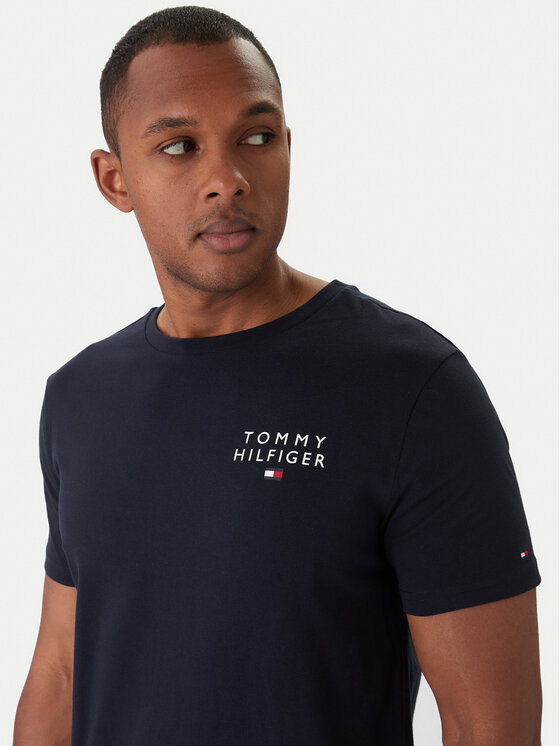 Tommy Hilfiger Tommy Hilfiger T-Shirt UM0UM02916 Granatowy Regular Fit