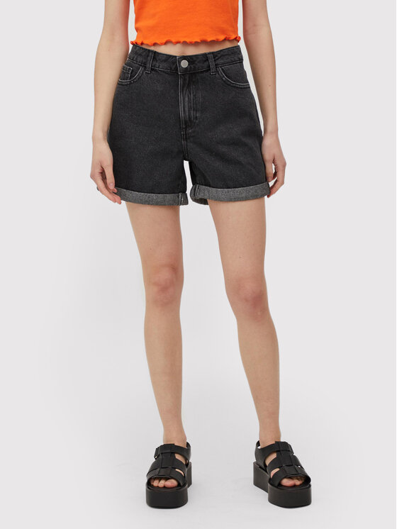 Vila Vila Jeansshorts Pina 14074944 Schwarz Relaxed Fit
