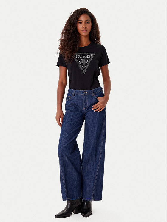 Guess Guess T-Shirt W5BI18 I3Z14 Černá Regular Fit