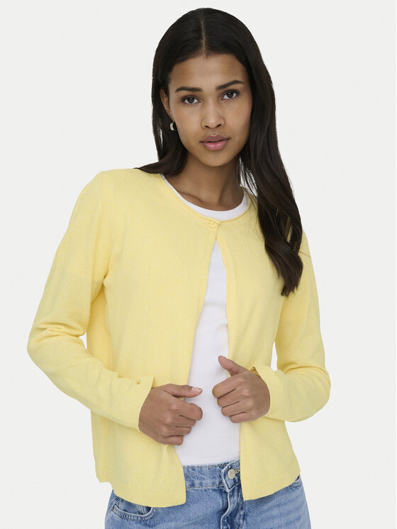 ONLY ONLY Strickjacke Loyal 15371151 Gelb Regular Fit