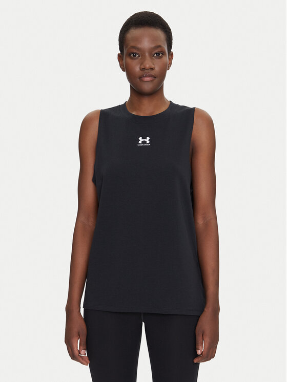 Under Armour Under Armour Tehnička majica Rival Muscle 1383659 Crna Regular Fit
