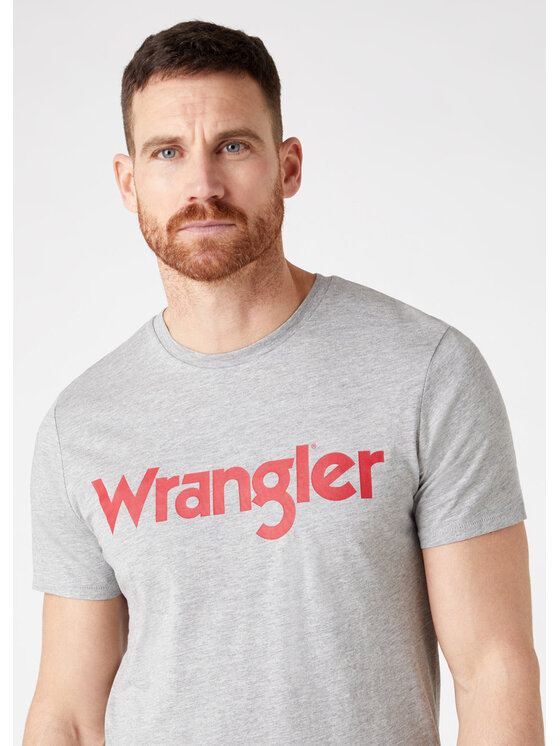 Wrangler Wrangler T-shirt SS LOGO TEE Rosso Regular Fit