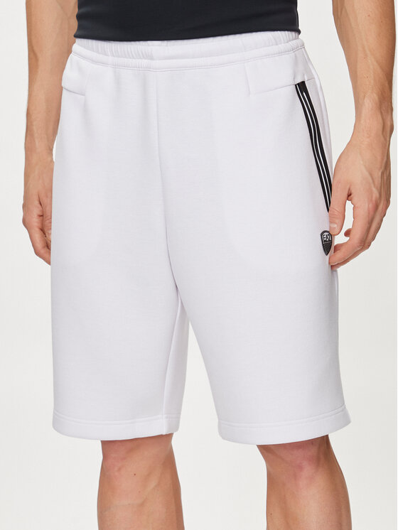 EA7 Emporio Armani EA7 Emporio Armani Pantaloni scurți sport 8NPS08 PJ4EZ 1100 Alb Regular Fit