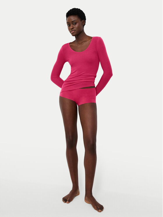 Triumph Koszulka piżamowa Bauty Layers 10225060 Różowy Slim Fit