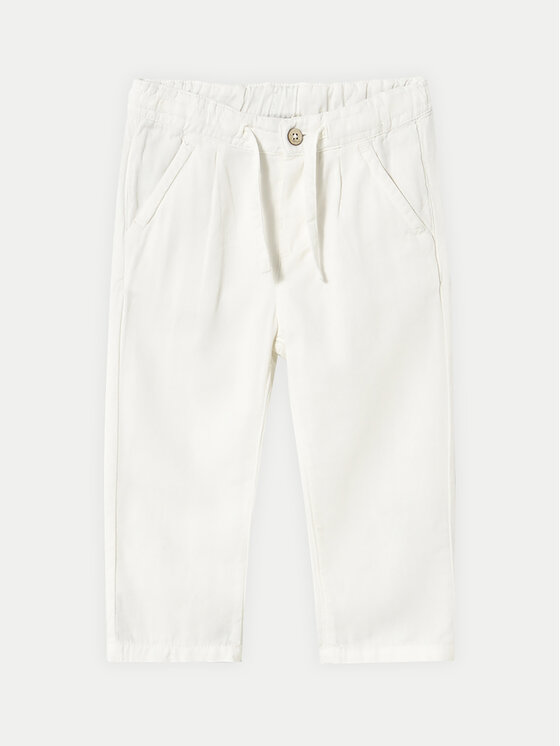 Mayoral Mayoral Текстилни панталони 1580 Бял Relaxed Fit