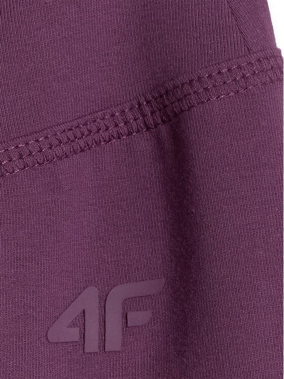 4F 4F Legginsy SPORTS CLUB Bordowy Slim Fit