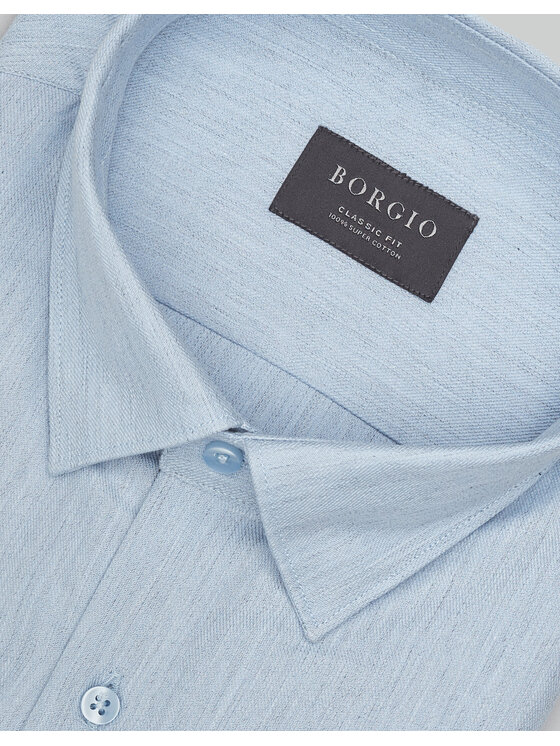 Borgio Borgio Koszula flero_00618 Niebieski Classic Fit