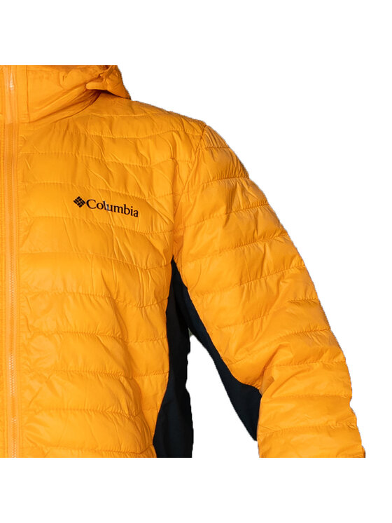 Columbia Columbia Kurtka przejściowa Columbia Powder Pass Hybrid Hooded Jacket Pomarańczowy Regular Fit