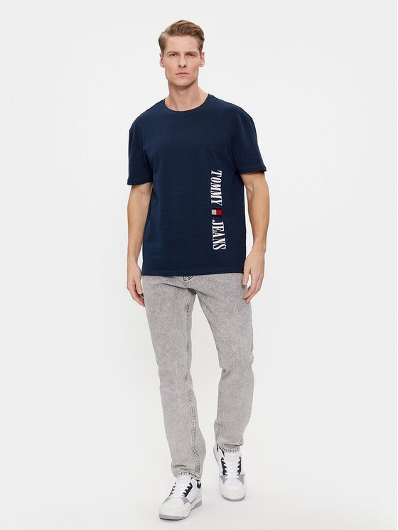 Tommy Jeans Tommy Jeans Tričko Archive DM0DM18295 Tmavomodrá Regular Fit