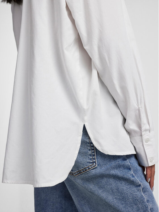 Pieces Pieces Koszula 17143675 Biały Oversize