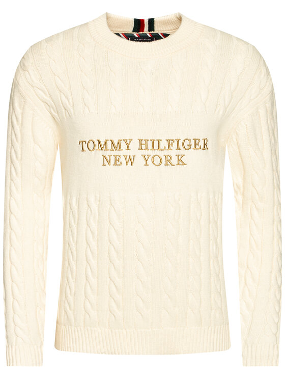 Tommy Hilfiger Tommy Hilfiger Pullover Graphic Cable MW0MW15460 Beige Regular Fit