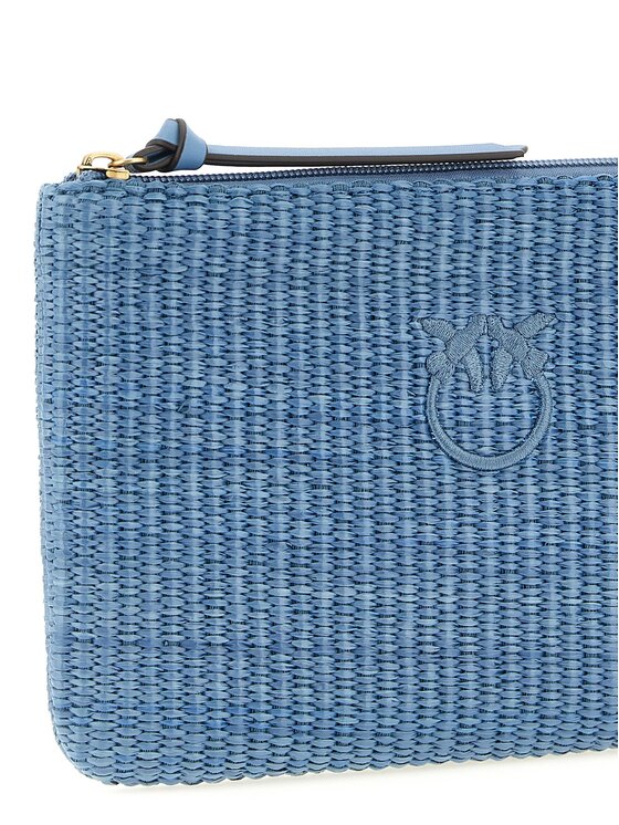 PINKO PINKO Torebka Blue Polypropylene Clutch Niebieski jasny