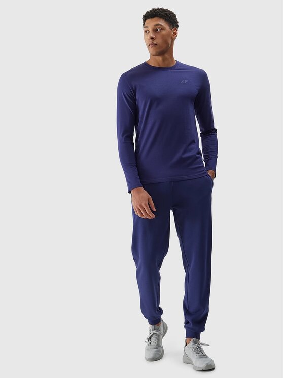 4F 4F S dlhými rukávmi 4FWSS24TLONM217-31S Tmavomodrá Regular Fit