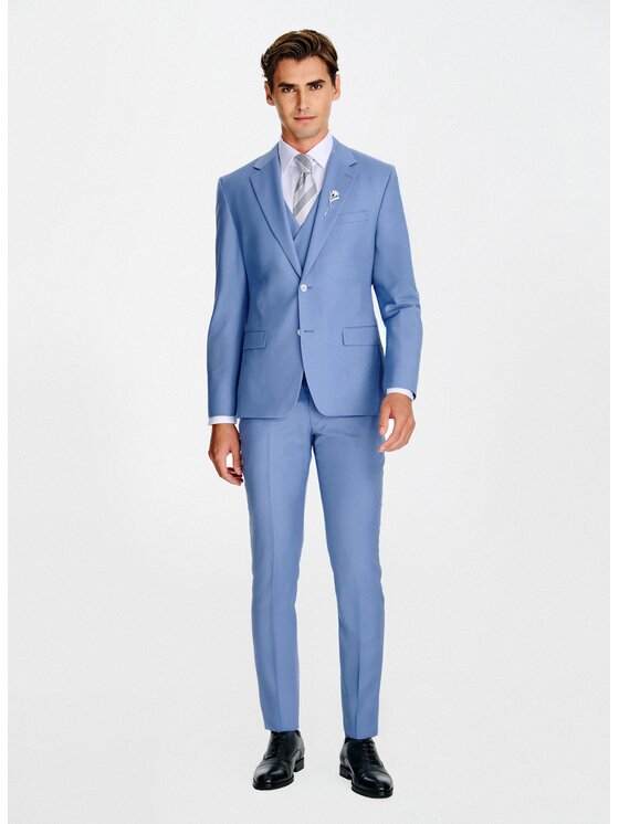 Pako Lorente Pako Lorente Spodnie garniturowe P26SP-6G-003 Niebieski Slim Fit