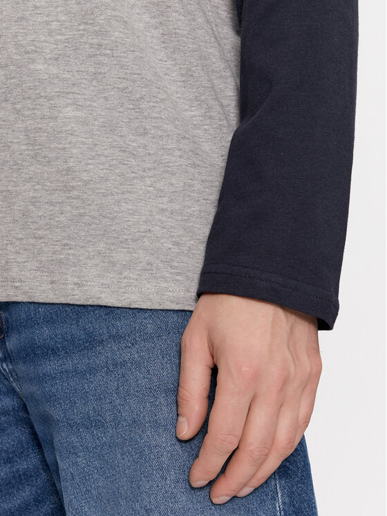 Brave Soul Brave Soul Тениска с дълъг ръкав MLT-69OSBOURNEJ Сив Regular Fit