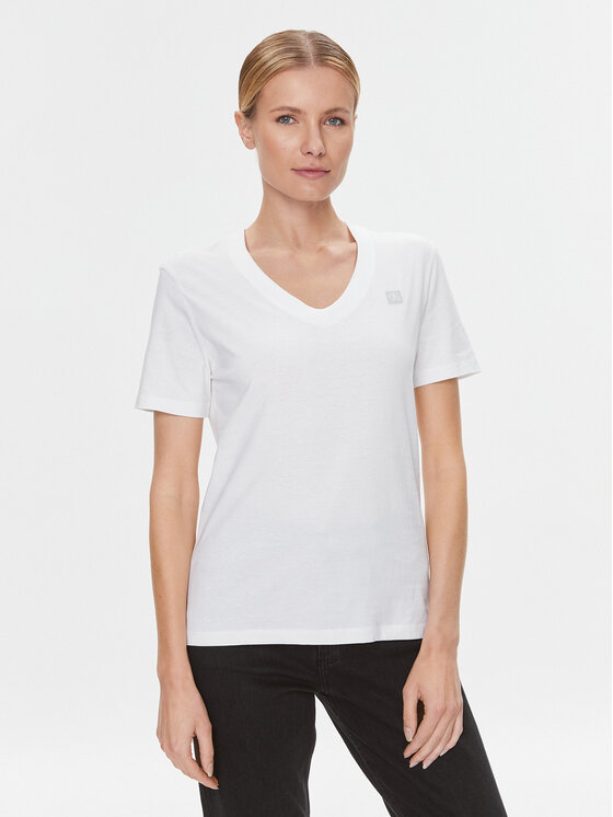 Calvin Klein Jeans Calvin Klein Jeans T-Shirt Embro Badge J20J222560 Bílá Regular Fit