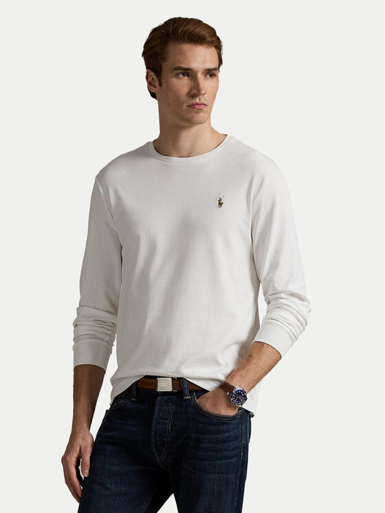 Polo Ralph Lauren Polo Ralph Lauren S dlouhým rukávem 710760121 Bílá Slim Fit