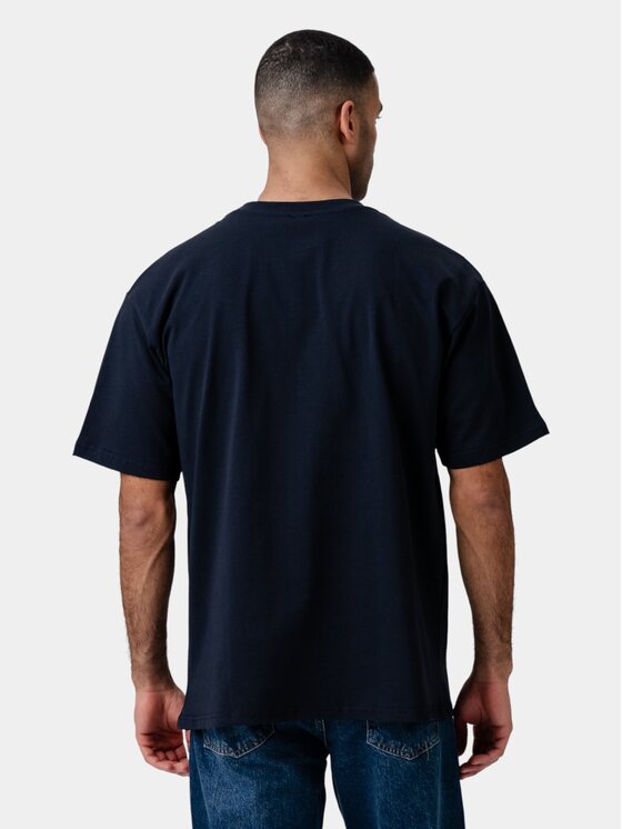 TeeShoppen TeeShoppen T-Shirt 'Basic Collection' Granatowy Oversize
