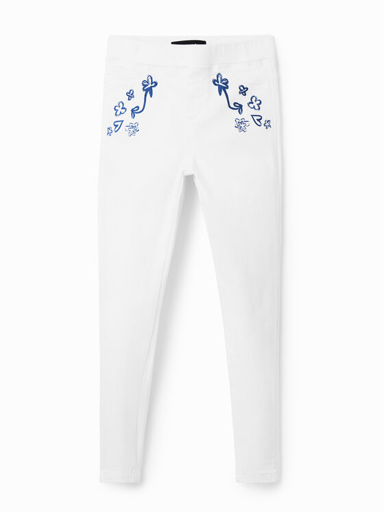 Leggings 23SGKN01 Bianco Slim Fit