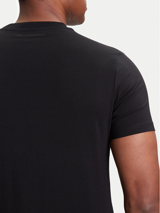 KARL LAGERFELD KARL LAGERFELD Póló 755071 553250 Fekete Regular Fit