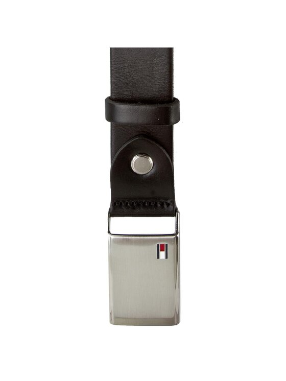 Tommy Hilfiger Tommy Hilfiger Ζώνη Ανδρική Th Plaque Belt 3.5 Adj AM0AM01995 Μαύρο