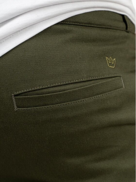 Jigga Wear Jigga Wear Spodnie materiałowe Spodnie Materiałowe Chino Męskie Oliwkowe Jigga Wear Chino M Khaki Regular Fit