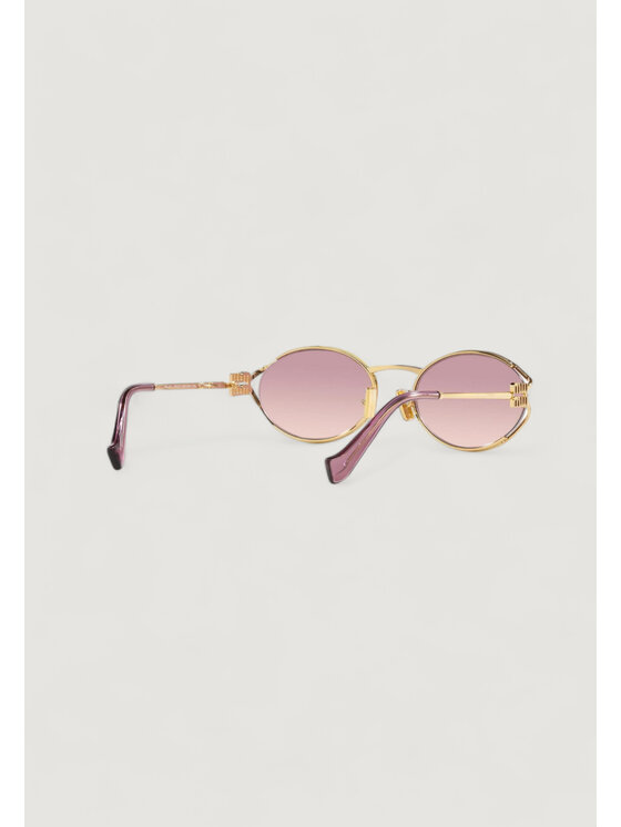 Miu Miu Miu Miu Okulary przeciwsłoneczne 0MU 52YS Złoty