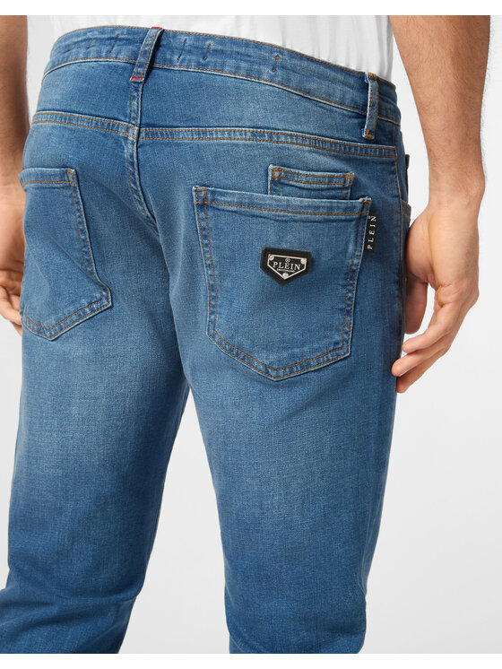 PHILIPP PLEIN PHILIPP PLEIN Jeansy 2015 Niebieski Straight Leg