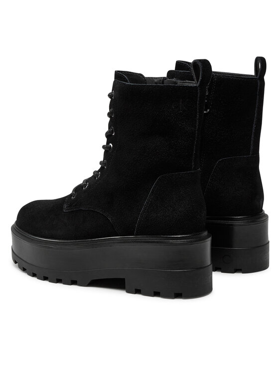 Calvin Klein Jeans Calvin Klein Jeans Ορειβατικά παπούτσια Flatform Zip Laceup Mg S YW0YW01554 Μαύρο