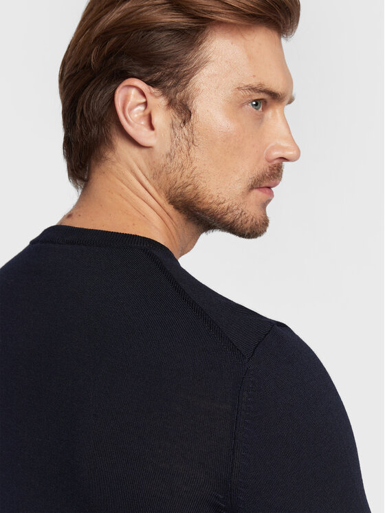 BOSS Boss Sweter Botto-L 50476364 Granatowy Regular Fit